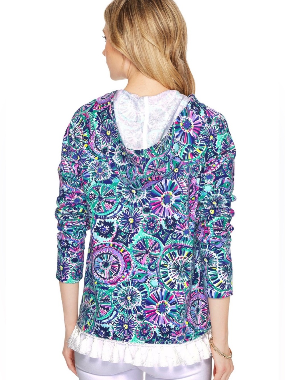 LILLY PULITZER HARMON POPOVER MULTI THE SWIN! - Picture 7 of 8